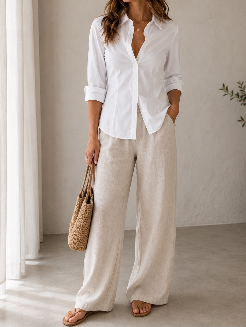Banana Republic Women’s White Button-Down Shirt